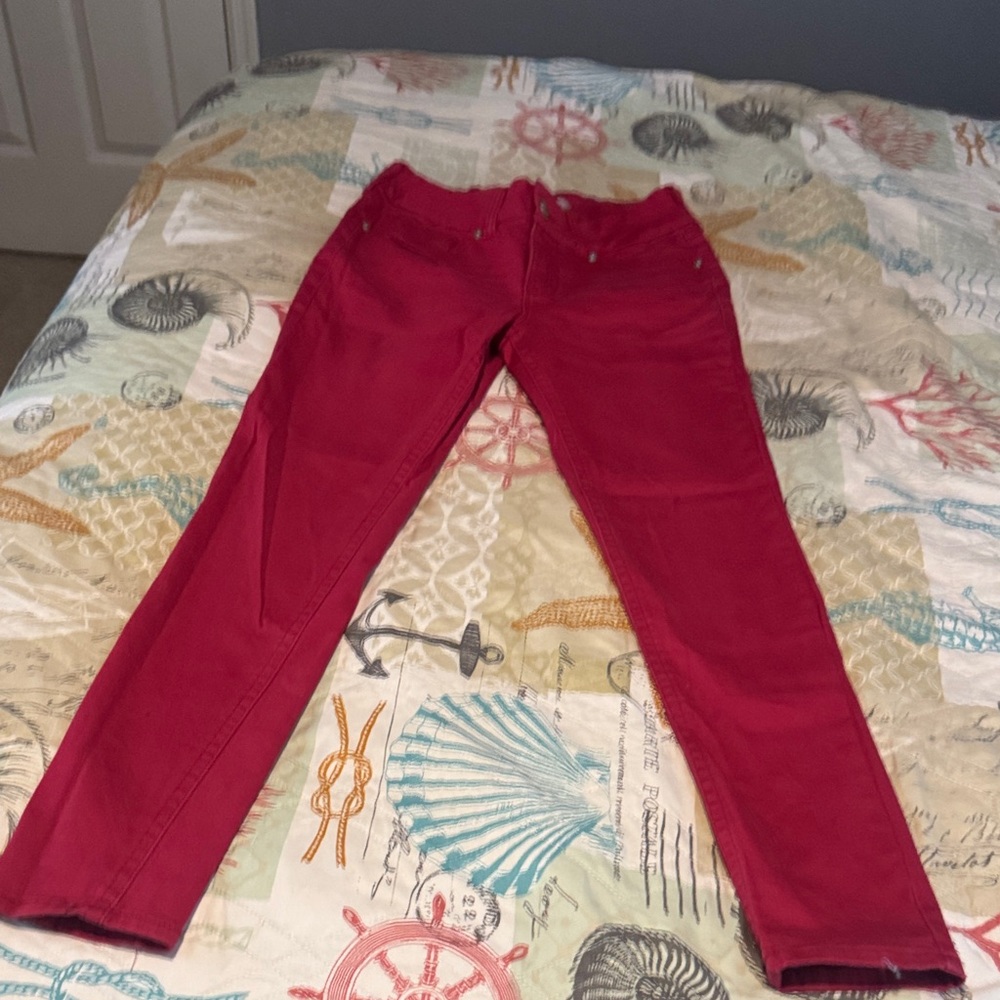 Women's Red Slim Jeans